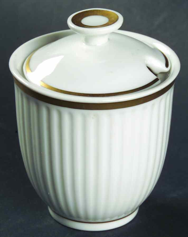 Tunna (Ribbed) Mustard Jar & Lid by Royal Copenhagen-1