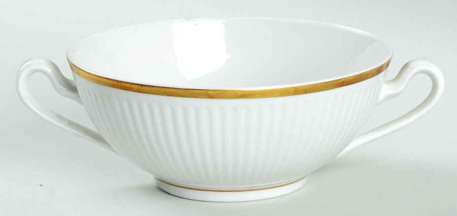 Tunna (Ribbed) Footed Cream Soup Bowl by Royal Copenhagen-1