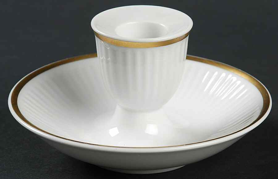 Tunna (Ribbed) Single Light Candlestick by Royal Copenhagen-1
