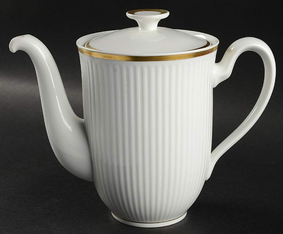 Tunna (Ribbed) Coffee Pot & Lid by Royal Copenhagen-1