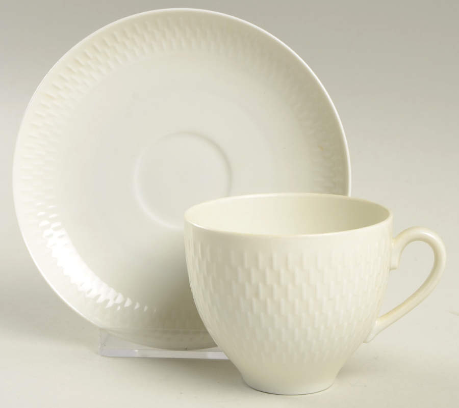 Wheat Flat Cup & Saucer Set by Royal Copenhagen-1