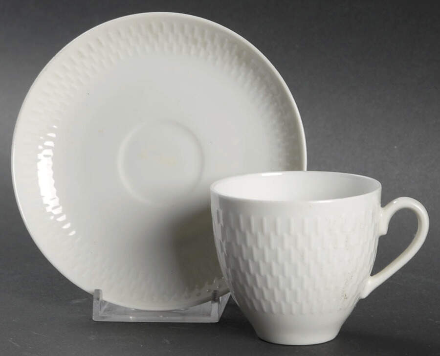Wheat Flat Demitasse Cup & Saucer Set by Royal Copenhagen-1