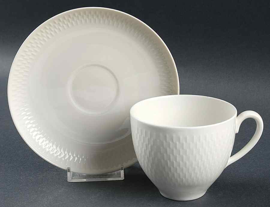 Wheat Flat Cup & Saucer Set by Royal Copenhagen-1