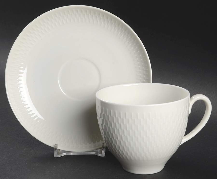 Wheat Flat Cup & Saucer Set by Royal Copenhagen-1