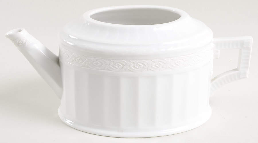 White Fan Small Teapot No Lid by Royal Copenhagen-1