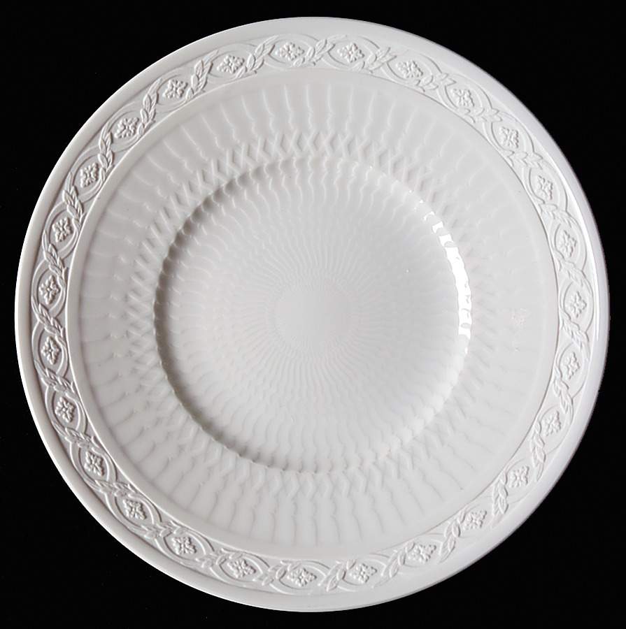 White Fan Bread & Butter Plate by Royal Copenhagen-1