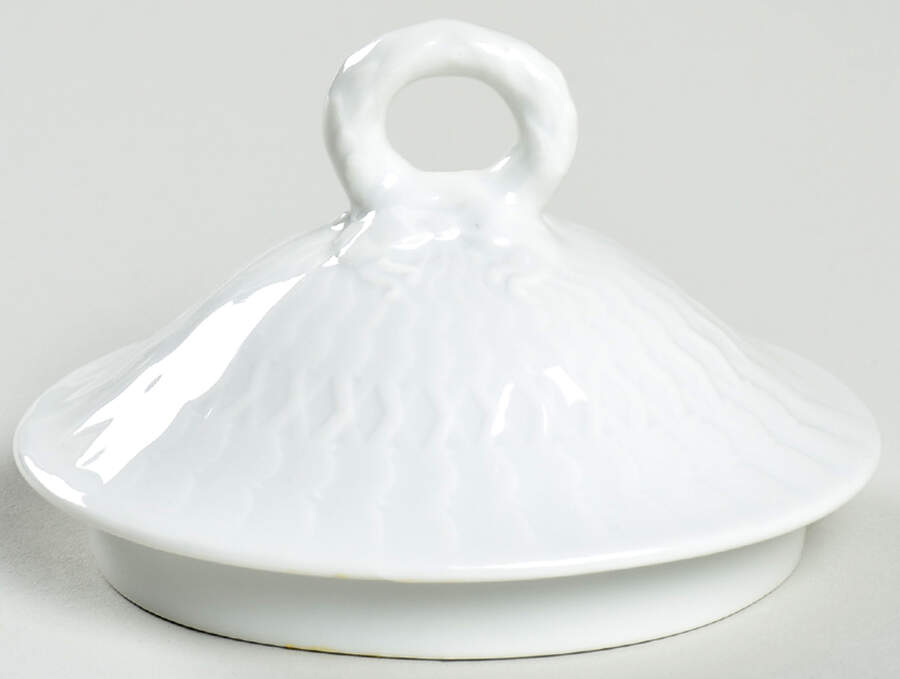 White Fan Lid for Coffee Pot by Royal Copenhagen-1