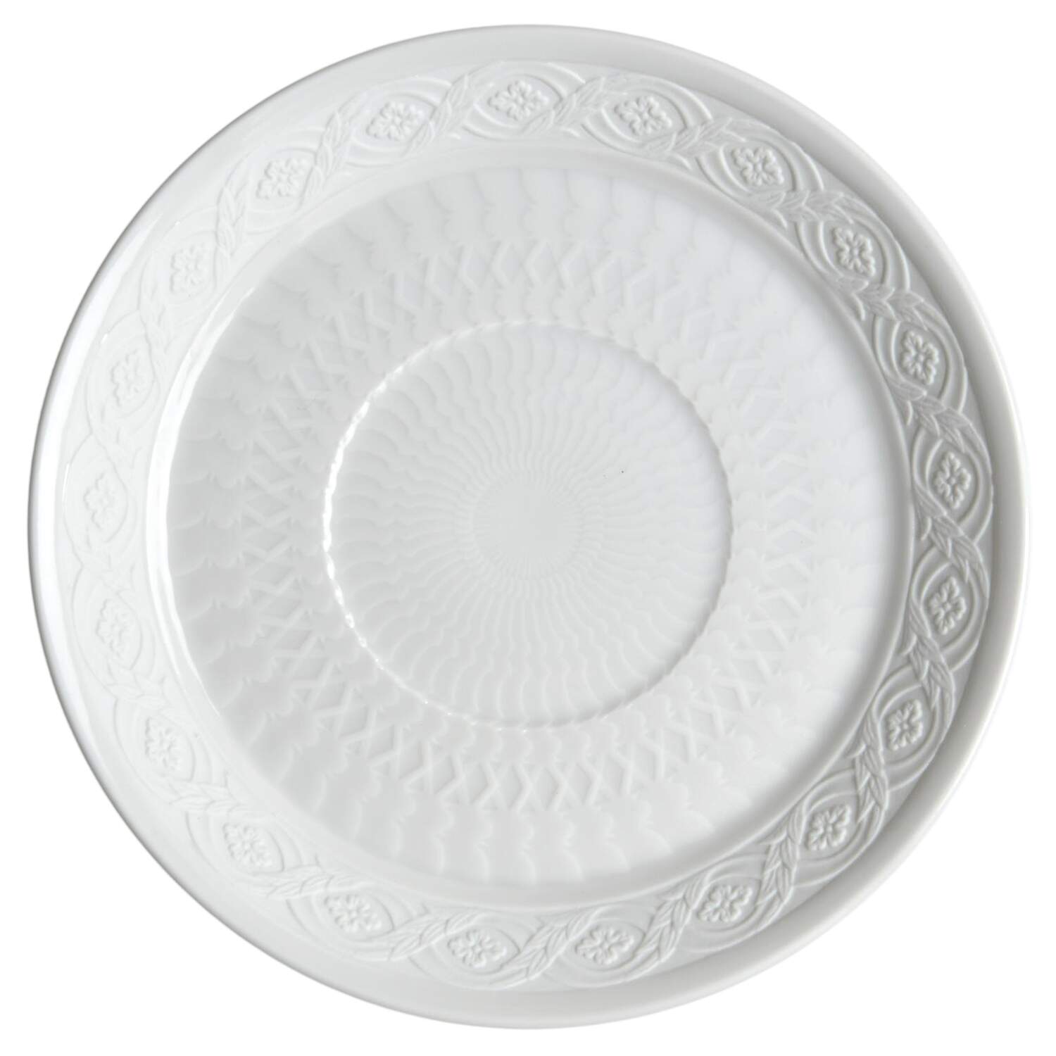 White Fan Saucer for Flat Cup by Royal Copenhagen-1