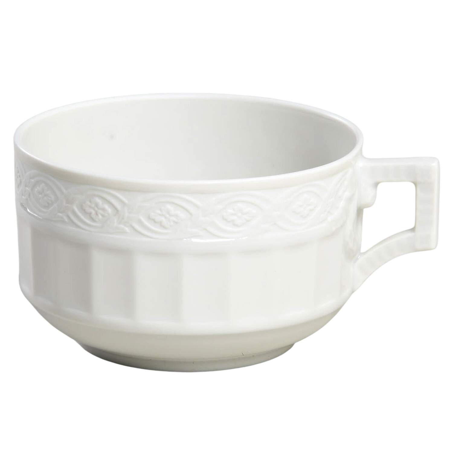 White Fan Flat Cup by Royal Copenhagen-1