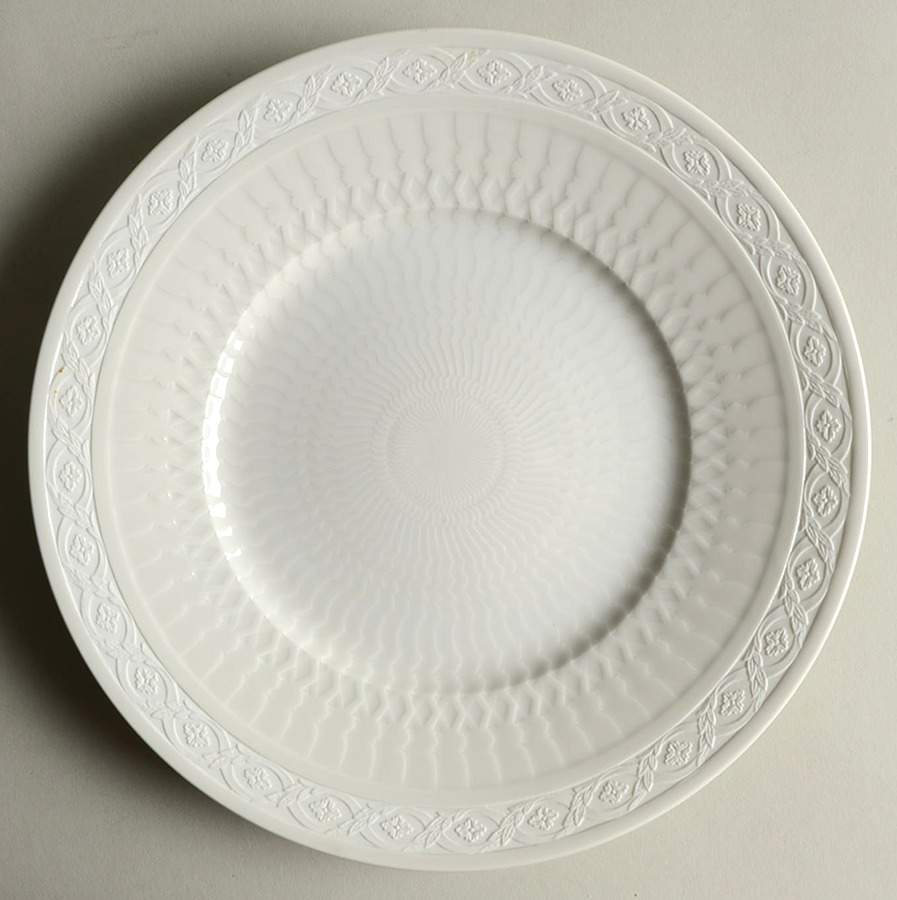 White Fan Luncheon Plate by Royal Copenhagen-1