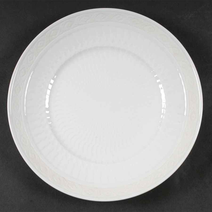 White Fan Service Plate (Charger) by Royal Copenhagen-1