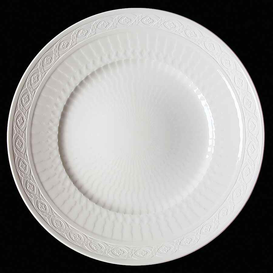 White Fan Cake Plate by Royal Copenhagen-1