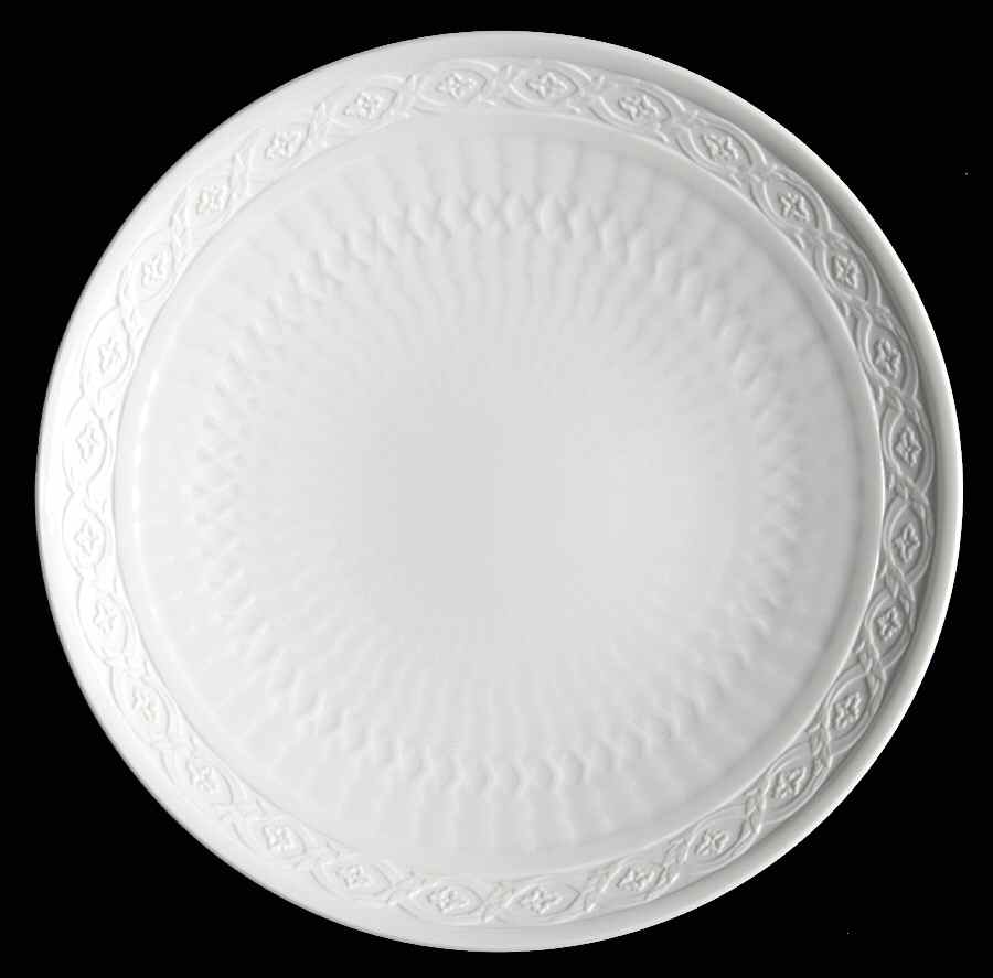 White Fan Bread & Butter Plate by Royal Copenhagen-1