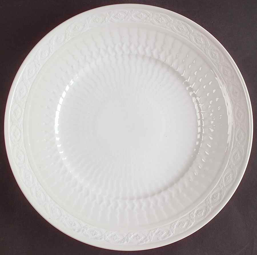 White Fan Dinner Plate by Royal Copenhagen-1