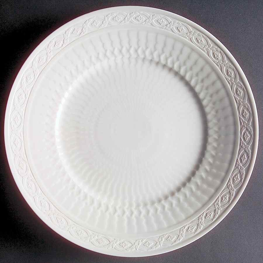 White Fan Dinner Plate by Royal Copenhagen-1