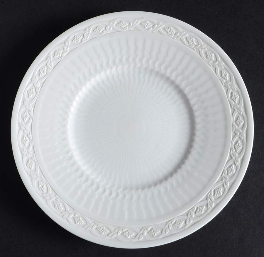 White Fan Bread & Butter Plate by Royal Copenhagen-1