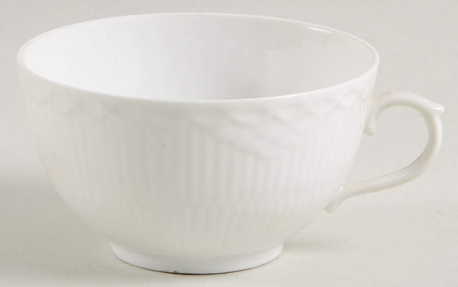 White Half Lace Flat Cup by Royal Copenhagen-1