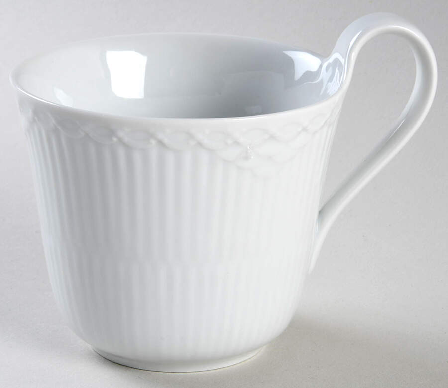 White Half Lace Oversized Cup by Royal Copenhagen-1