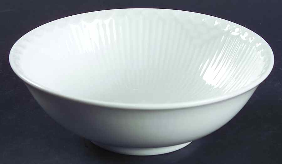 White Half Lace Soup/Cereal Bowl by Royal Copenhagen-1