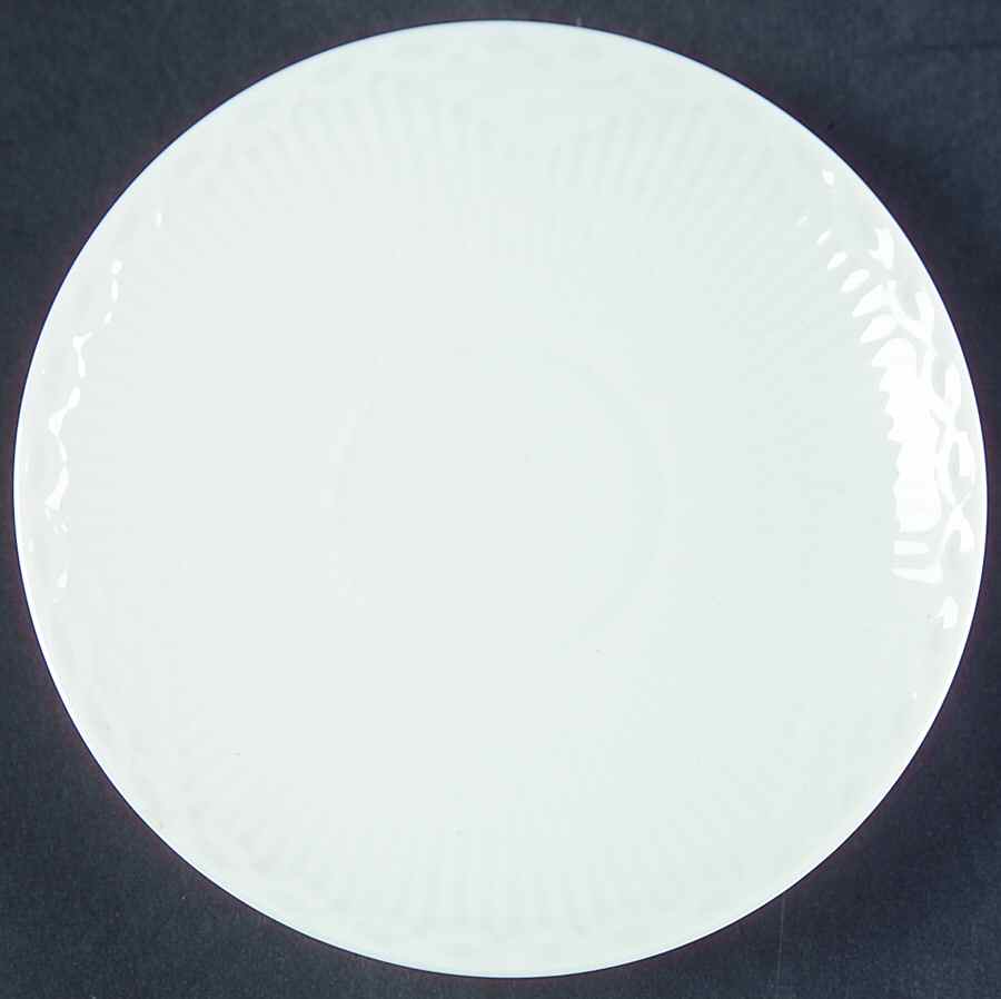 White Half Lace Saucer for Flat Demitasse Cup by Royal Copenhagen-1