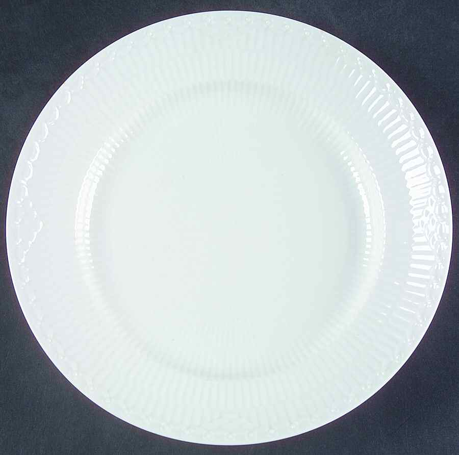 White Half Lace Luncheon Plate by Royal Copenhagen-1