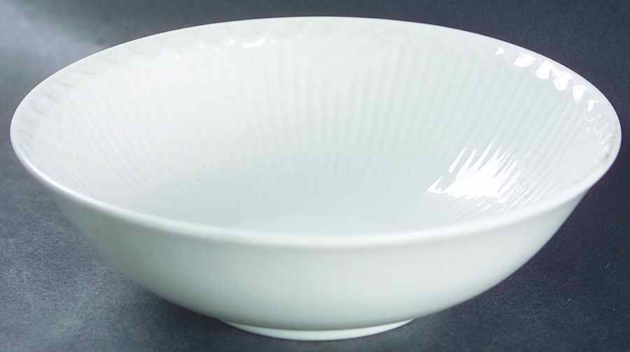 White Half Lace Coupe Cereal Bowl by Royal Copenhagen-1