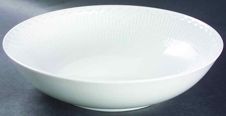 White Half Lace 8" Salad Serving Bowl by Royal Copenhagen-1
