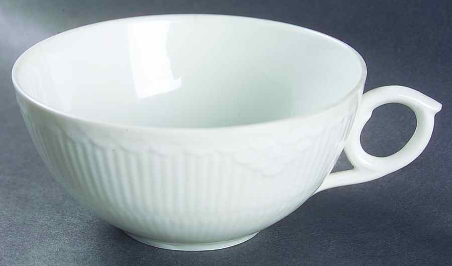 White Half Lace Flat Cup by Royal Copenhagen-1