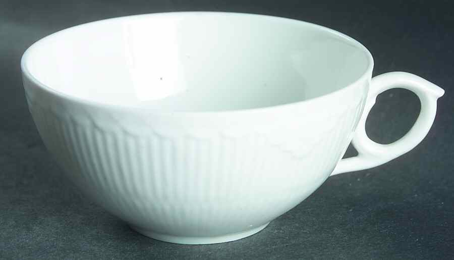 White Half Lace Flat Cup by Royal Copenhagen-1