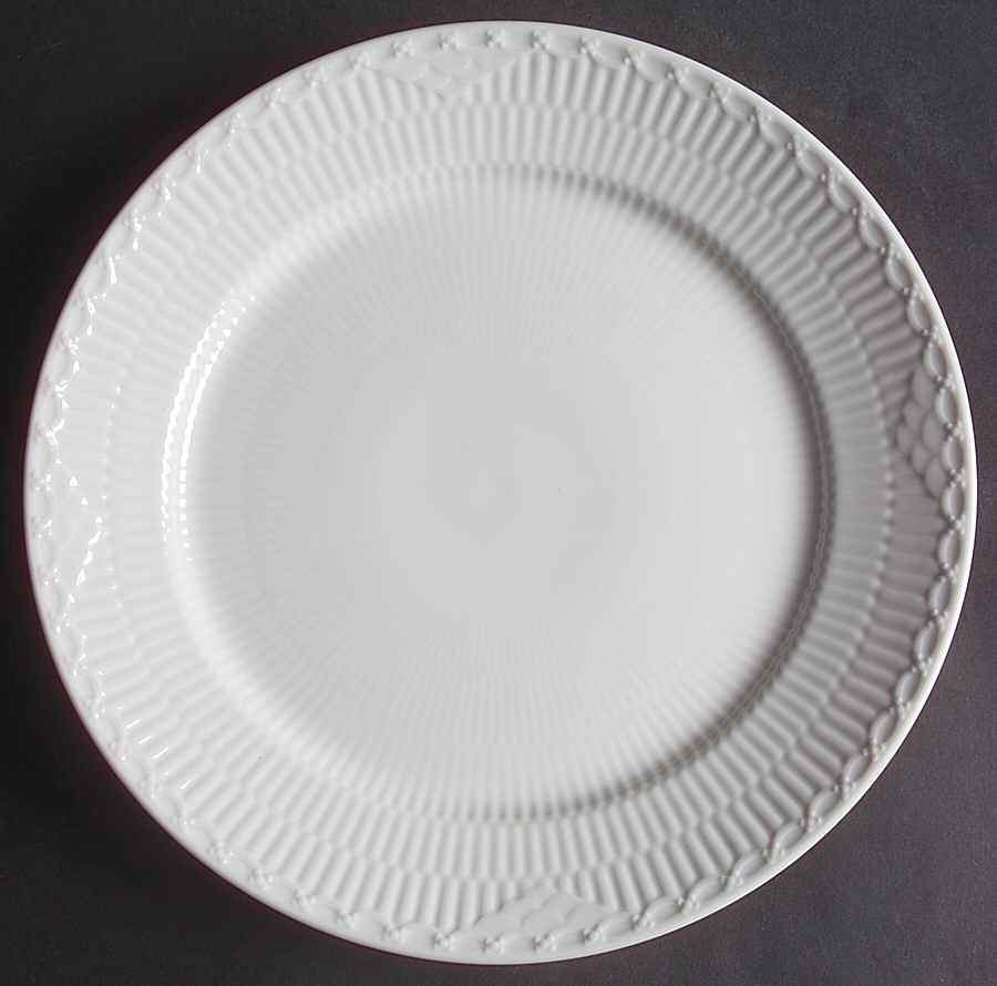 White Half Lace Large Dinner Plate by Royal Copenhagen-1