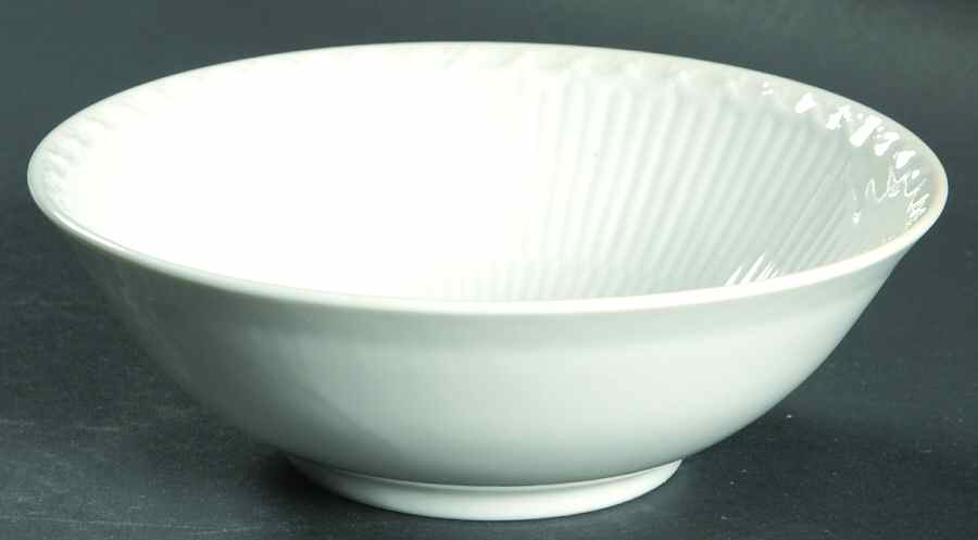 White Half Lace Coupe Cereal Bowl by Royal Copenhagen-1