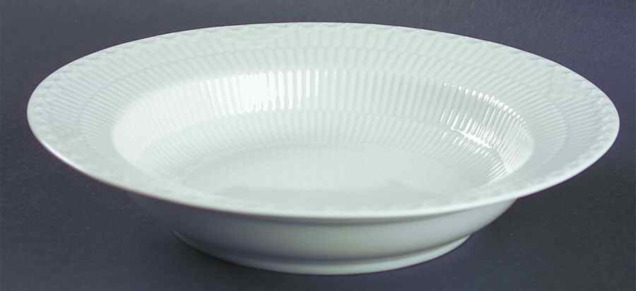 White Half Lace Rim Soup Bowl by Royal Copenhagen-1