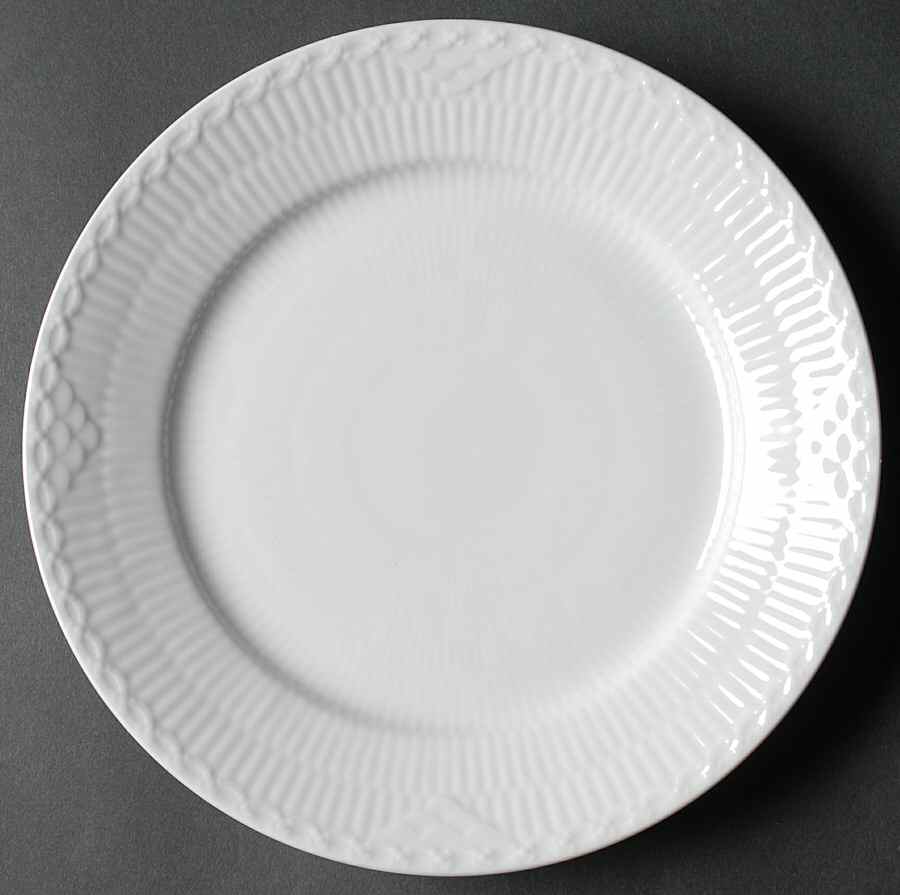 White Half Lace Luncheon Plate by Royal Copenhagen-1