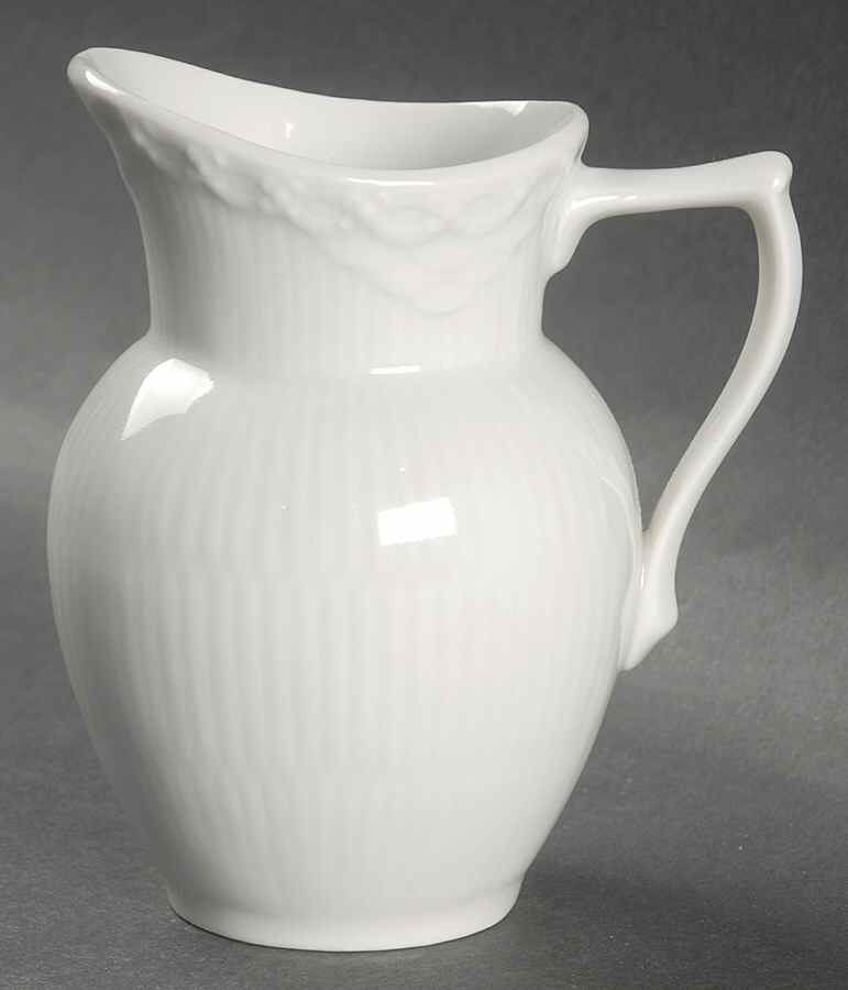 White Half Lace Creamer by Royal Copenhagen-1