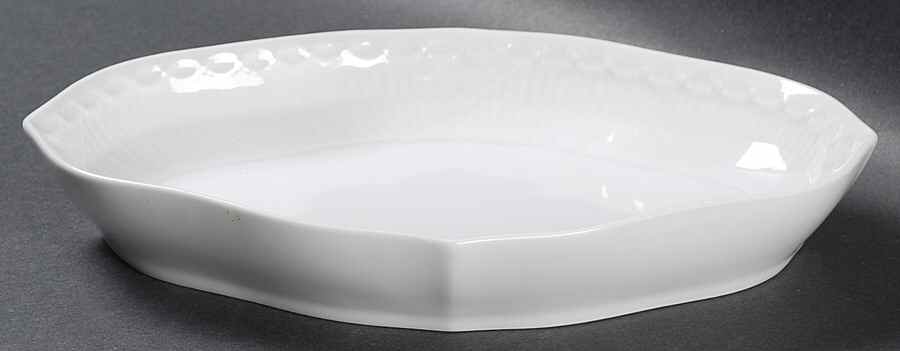 White Half Lace Pickle Dish by Royal Copenhagen-1