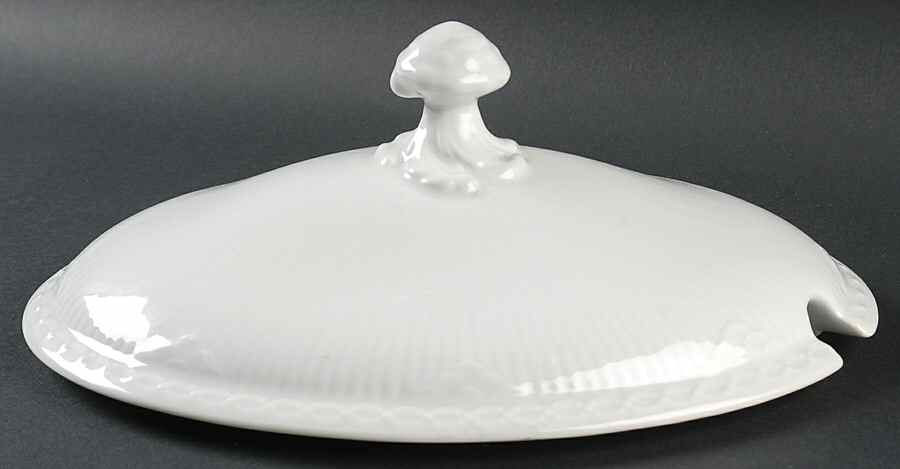 White Half Lace Lid for Tureen by Royal Copenhagen-1