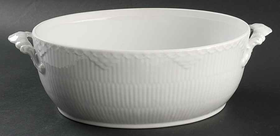 White Half Lace Tureen No Lid by Royal Copenhagen-1