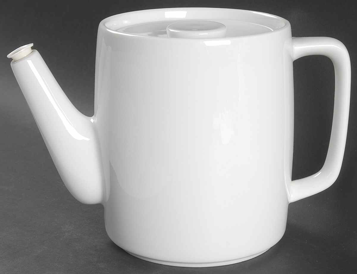 Whitepot Coffee Pot & Lid by Royal Copenhagen-1