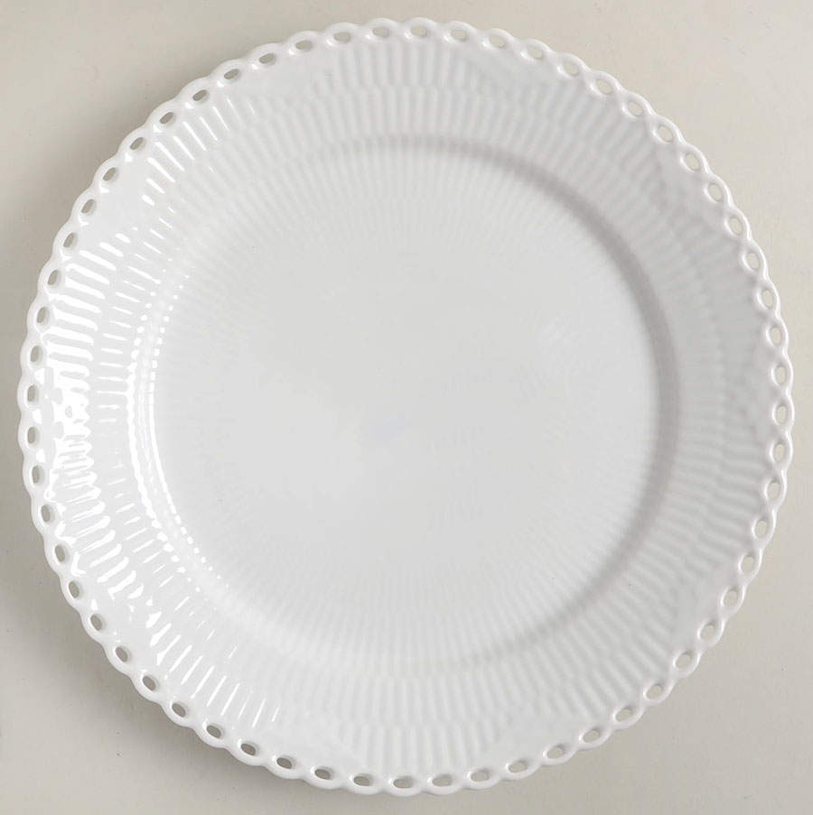 White Full Lace Dinner Plate by Royal Copenhagen-1
