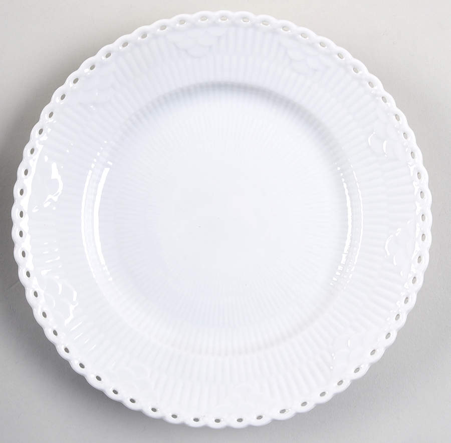White Full Lace Salad Plate by Royal Copenhagen-1