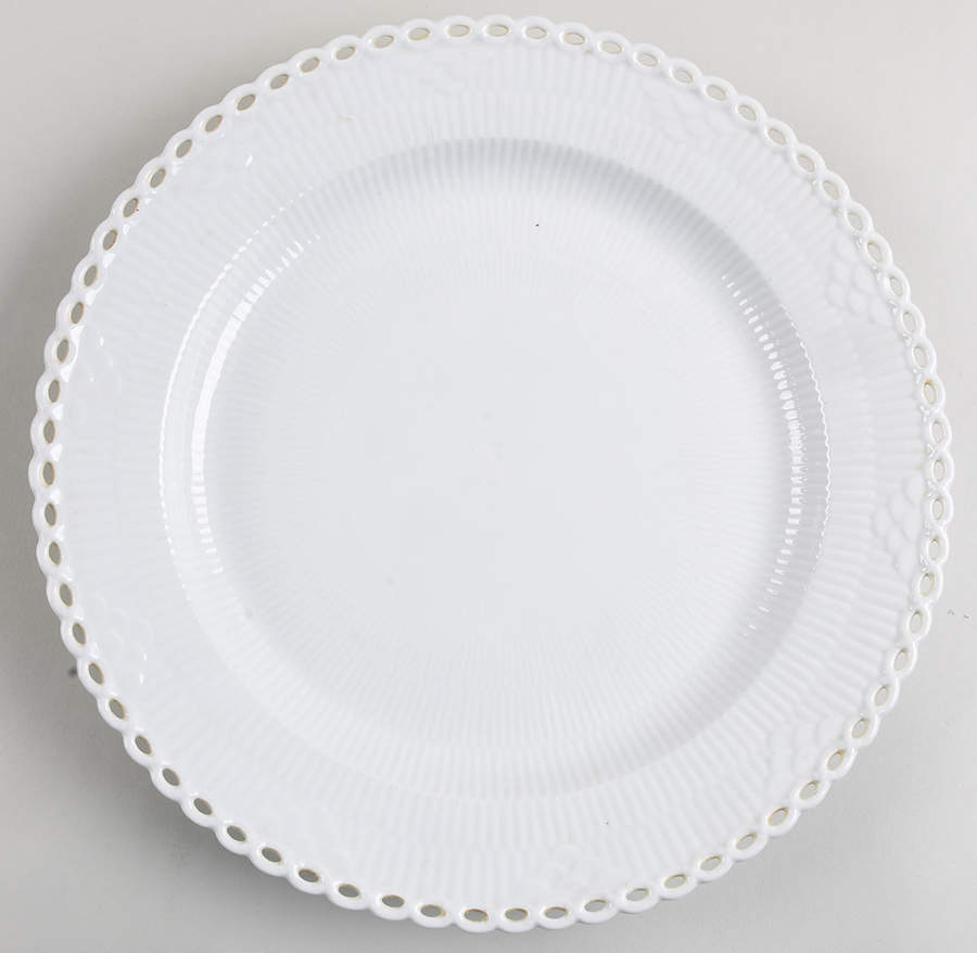 White Full Lace 13" Chop Plate (Round Platter) by Royal Copenhagen-1