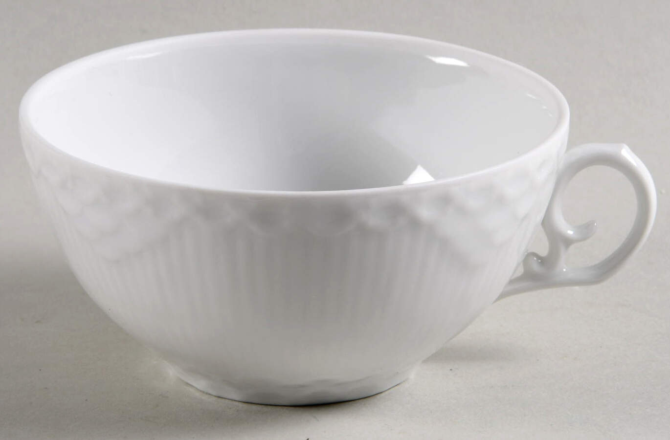 White Full Lace Saucer for Flat Cup by Royal Copenhagen-1