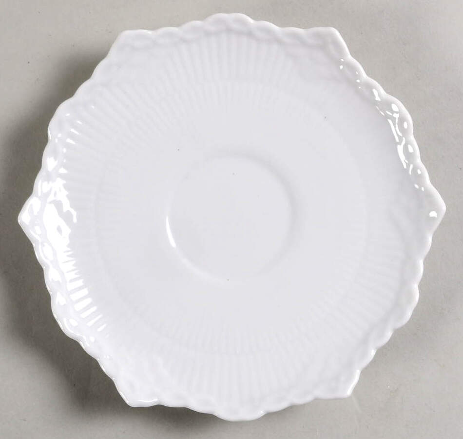 White Full Lace Flat Cup by Royal Copenhagen-1