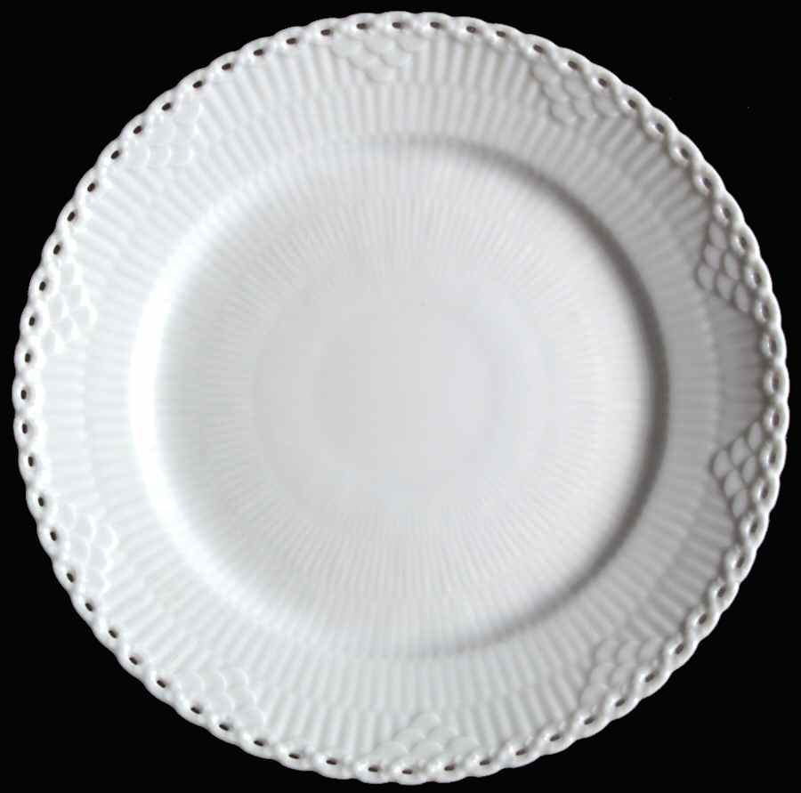 White Full Lace Salad/Dessert Plate by Royal Copenhagen-1
