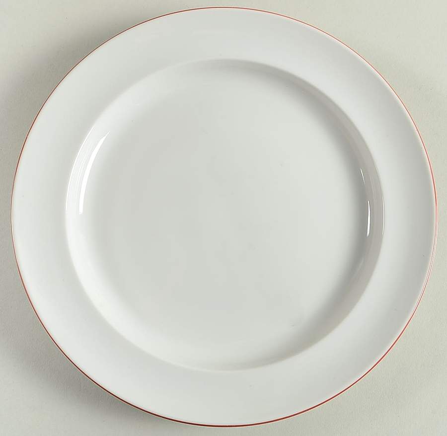 Whitepot Red Line Salad Plate by Royal Copenhagen-1