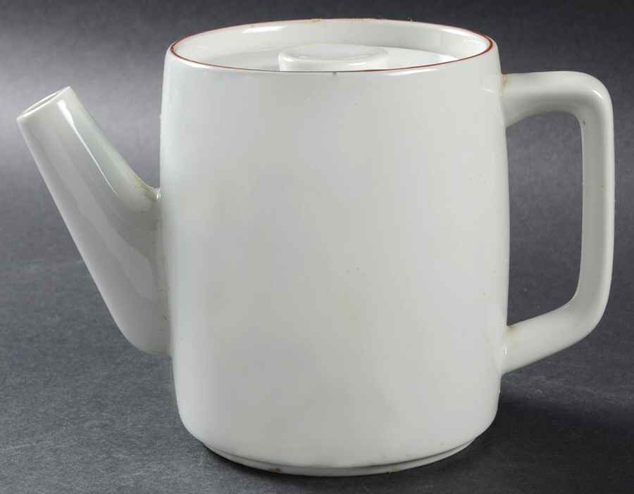 Whitepot Red Line Mini Coffee Pot & Lid by Royal Copenhagen-1