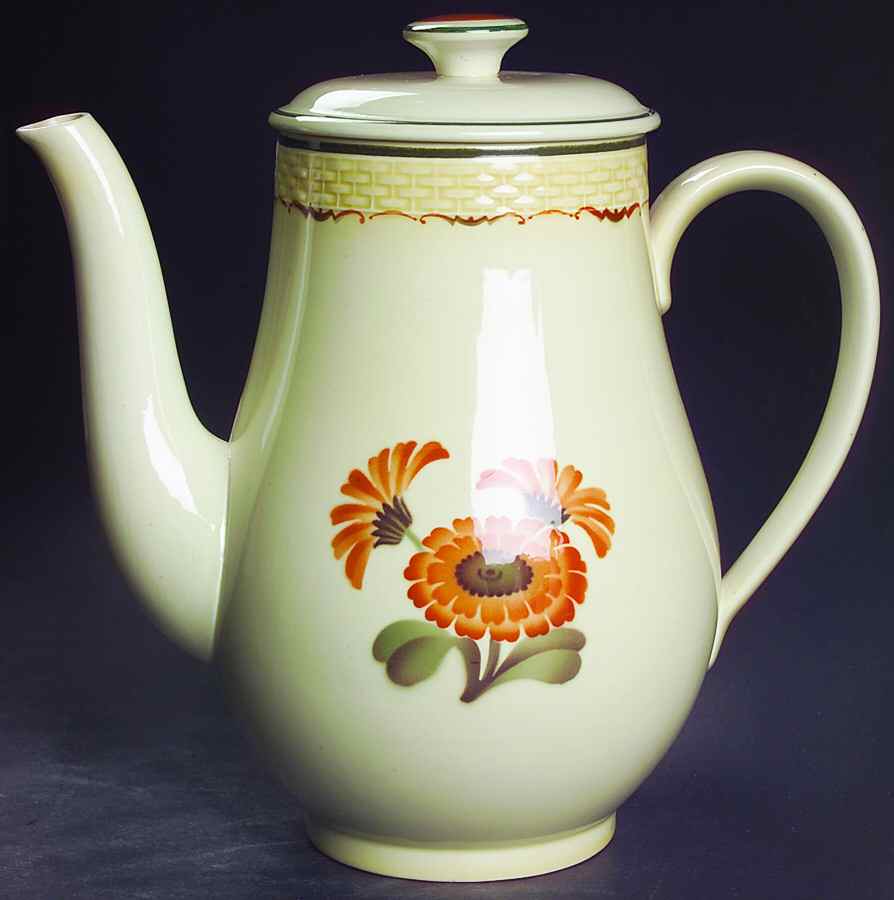 Zinnia Coffee Pot & Lid by Royal Copenhagen-1