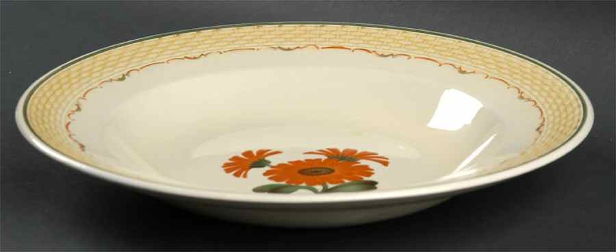 Zinnia Large Rim Soup Bowl by Royal Copenhagen-1