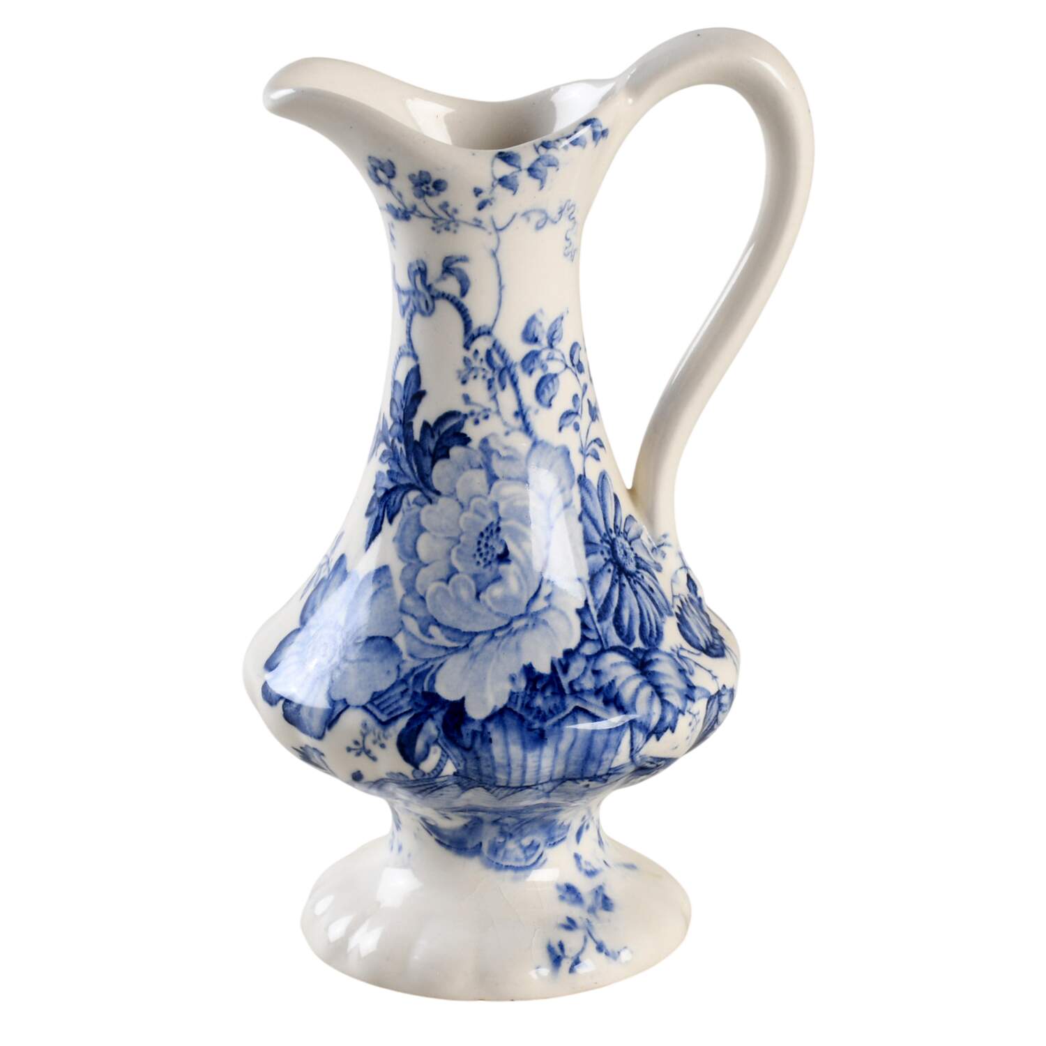 Charlotte Blue On White Miniature Ewer Jug by Royal Crownford-1