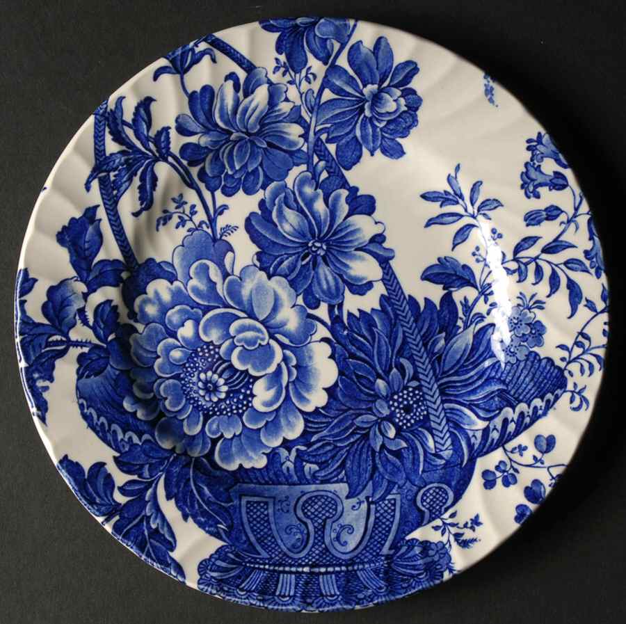 Charlotte Blue On White Bread & Butter Plate by Royal Crownford-1